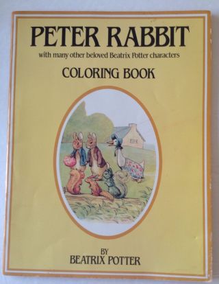 Vintage 1987 Peter Rabbit Coloring Book Beatrix Potter Characters