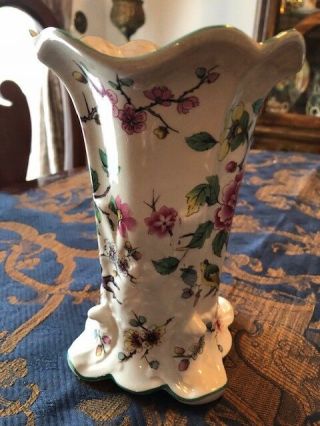 Vintage James Kent Old Foley Staffordshire Chinese Rose Floral Vase