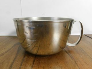 Vintage West Bend Stainless Steel Mixing Bowl Mixer 3 Qt Quart With Handle