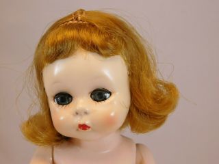 1953 VNTG Madame Alexander - kins Strung doll Dark Blonde / Tosca Flip Wig 2