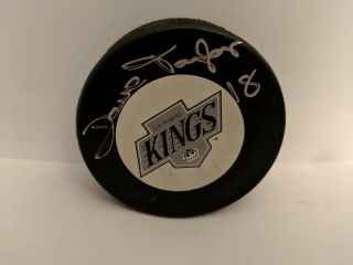 Los Angeles Kings Vintage Autographed Hockey Puck Dave Taylor - Not Authenticated