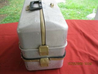 Vintage Umco 1000 A tackle box,  7 tray,  bottom box 2