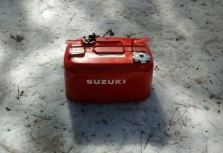 Vintage Suzuki 5 Gallon Outboard Boat Motor Gas Tank Can Red