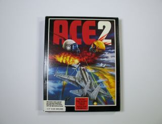 Vintage 80s Ace 2 Flight Simulator Ibm Pc Computer Video Game 3.  5 Floppy Tandy