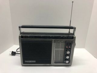 Vintage Ge General Electric Am/fm Portable Radio Model 7 - 2875a