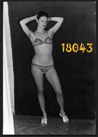 Sexy Girl In Bikini,  Swimsuit,  Home Made Studio,  Vintage Photograph,  1970’s Hung