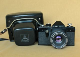 Praktica L Black German Slr Classical Camera Cla Pentacon Auto 50/1.  8