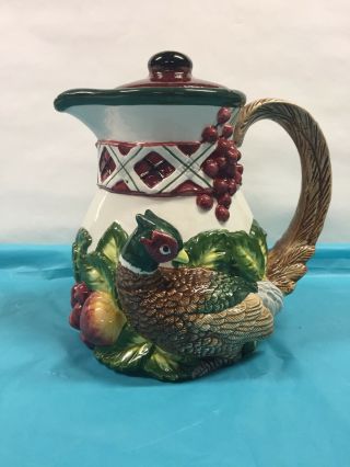 Vintage Noritake Royal Hunt Pheasant 4 Cup Tea Pot Made In Japan