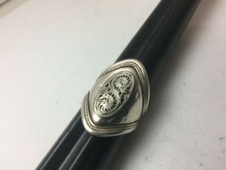 Vtg 925 Sterling Silver Scroll Ring Size 8