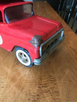 Vintage 1962 - 64 Tonka Toys Hydraulic Dump Truck Red Great or restore 2