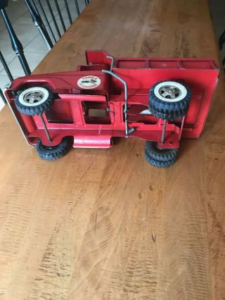 Vintage 1962 - 64 Tonka Toys Hydraulic Dump Truck Red Great or restore 7