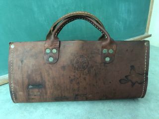 Klein Tools 5115 Leather Tote Bag Vintage
