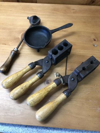 Vintage Barrel Lead Fishing Weight Molds