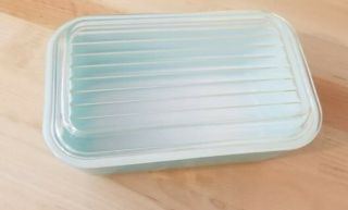 Vintage Pyrex Turquoise Robins Egg Blue Refrigerator Dishes 502 With Lid