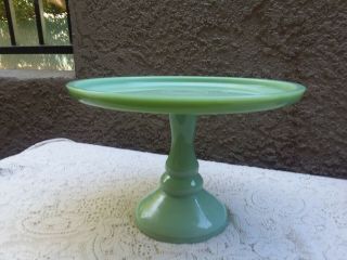 Vintage Jadeite Jadite Glass Pedestal Cake Stand 10 1/2 "