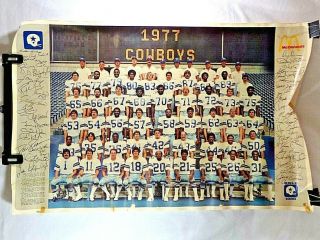 1977 Dallas Cowboys Team Poster Vintage Football Fast