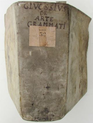 1635 Vellum Bound De Arte Grammatica By Gerardus Vossius Latin Grammar