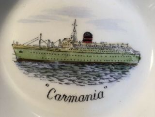 Vintage Rms Carmania Cunard White Star Line Ship Bone China Ashtray