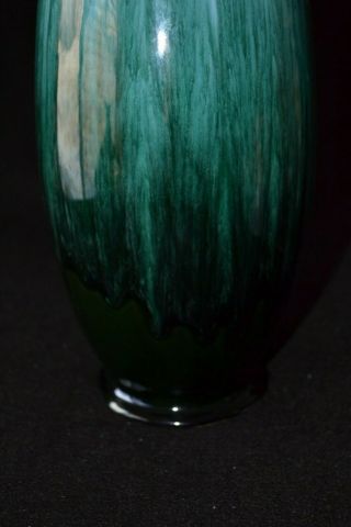 Vintage Blue Mountain Pottery Tall Vase Green and Blue Canada 4