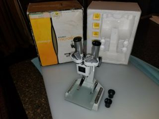 Awesome Vintage Monolux Stereo Microscope No.  6142