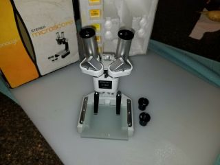 Awesome vintage MONOLUX Stereo Microscope No.  6142 2