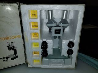 Awesome vintage MONOLUX Stereo Microscope No.  6142 4