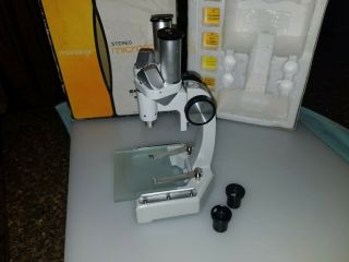 Awesome vintage MONOLUX Stereo Microscope No.  6142 5