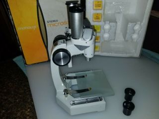 Awesome vintage MONOLUX Stereo Microscope No.  6142 6