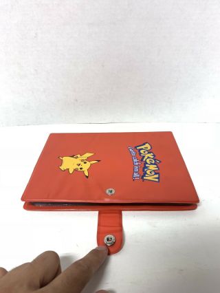 Pokemon VINTAGE RED PIKACHU CARD ALBUM BINDER - 4 Pocket Fast 4