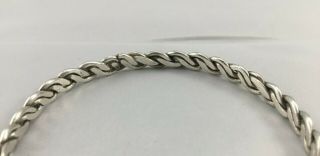 Vintage Mexico Taxco 925 Sterling Silver Twisted Braid 6mm Bangle Bracelet 2