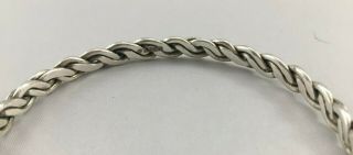 Vintage Mexico Taxco 925 Sterling Silver Twisted Braid 6mm Bangle Bracelet 3