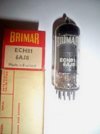 Vintage Brimar Ech81/6aj8 Nos/nib Tube