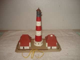 Vintage N Scale Kibri Lighthouse And Houses West Germany