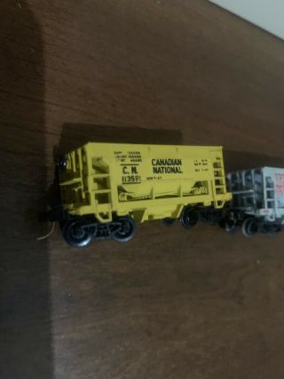 Vintage N Scale Ore Cars Canadian National And Bessemer Kadee Equipped 3
