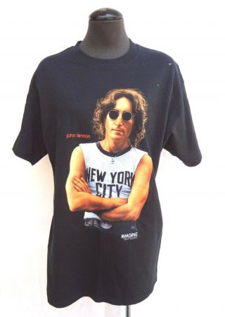 Vintage 2003 Mens Large John Lennon Give Peace A Chance Concert Tour T - Shirt
