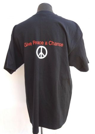Vintage 2003 MENS Large JOHN LENNON Give Peace A Chance CONCERT Tour T - SHIRT 2