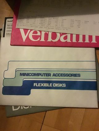 imsai Floppy Disks 8” 35 Disks Cp/m IBM Verbatim 3m Wabash Scotch Memorex 5