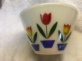 Vintage Fire King Tulip 1 Quart Mixing Bowl