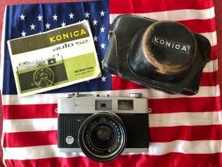 【near Mint】 Konica Auto S2 Rangefinder Film Camera W/ Hexanon F1.  8 45mm