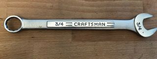 Vintage Craftsman 3/4  Sae Combination Wrench 12 Point,  Vv - 44701 Made In Usa