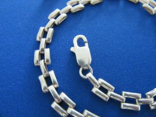 VINTAGE 925 STERLING SILVER NECKLACE SQUARE LINK CHAIN 1995.  17.  9 g 3