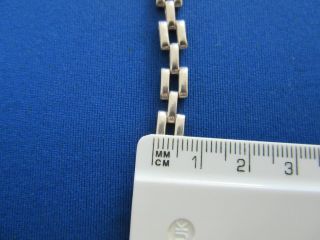 VINTAGE 925 STERLING SILVER NECKLACE SQUARE LINK CHAIN 1995.  17.  9 g 4