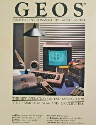 Vintage Geos 1.  2 Graphic Environment Operating System Commodore 64/128 1985
