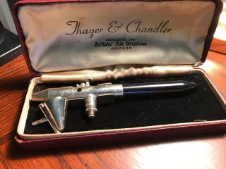 Thayer & Chandler Artists Air Brush Set Vintage In Orginal Box