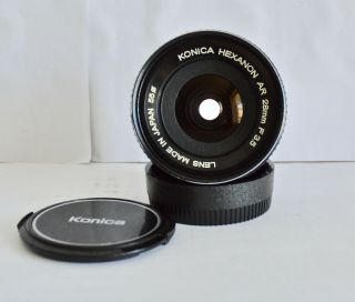 KONICA HEXANON AR 28 mm.  F3.  5 LENS.  DIGITAL OR FILM. 2