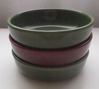 Vintage California Pottery Bruche Al Fresco Three Bowls 1948 - 1950