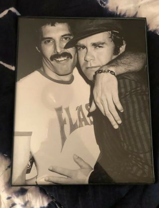 Freddie Mercury Vintage Framed Photo Queen Poster Elton John Bohemian Rhapsody