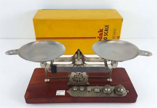Kodak Vintage Studio Balance Scale Complete With Weights And Box