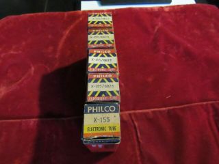 Vintage 5 Pack Philco 6bz8 X - 155 Hickok Vacuum Tube Tests Nos In Boxes