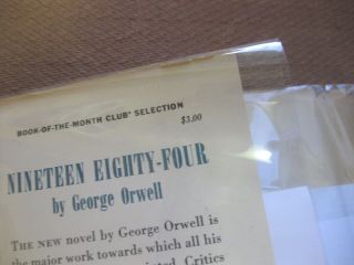 NINETEEN EIGHTY - FOUR by George Orwell - 1st edition stated HCDJ 1949 $3.  00 6